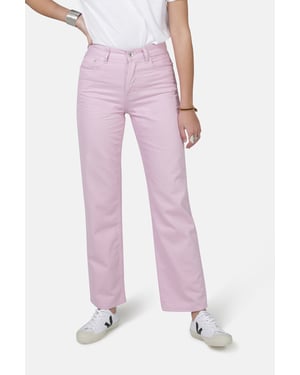 Pink Organic Straight Leg Denim Jeans