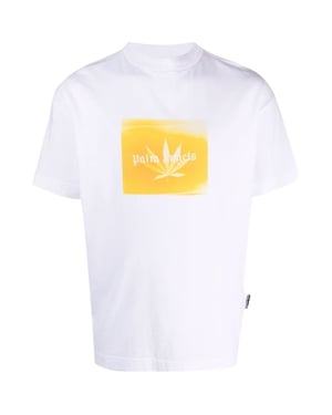 Palm Angels Leaf Logo Classic White T-Shirt