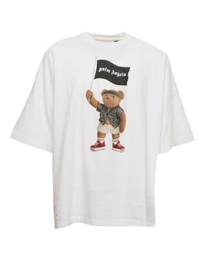 Palm Angels Pirate Bear Loose Fit White T-Shirt