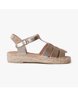 EMMA Womens Espadrille Sandals Platinum