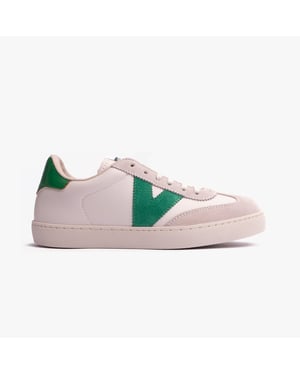 BERLIN FAUX LEATHER & SPLIT Womens Trainers Verde