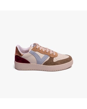 MADRID MULTICOLOURED SPLIT LEATHER Womens Trainers Khaki