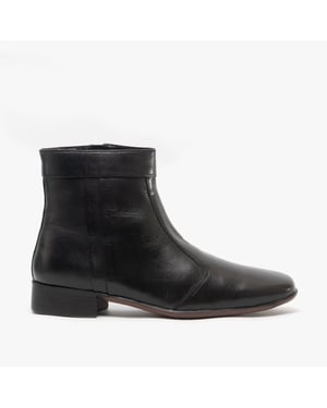 Scimitar GREG Mens Soft Leather Cuban Heel Boots Black
