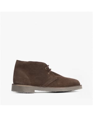Roamers M467DBS Unisex Desert Boots Dark Brown
