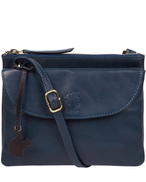 'Tillie' Snorkel Blue Leather Cross Body Bag