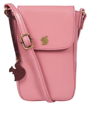 'Buzz' Blush Leather Cross Body Phone Bag