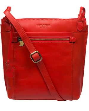 'Rego' Orangeade Leather Cross Body Bag