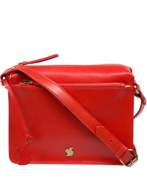 'Aurora' Orangeade Leather Cross Body Bag