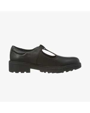 J CASEY GIRL Kids Leather Ballerina Black