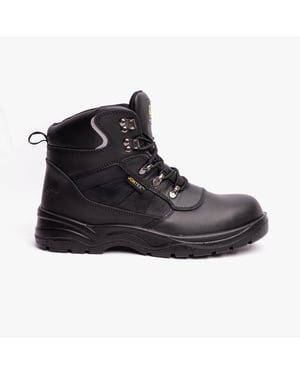 Grafters M161A Unisex Leather Safety Boots Black