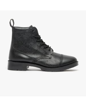Grafters M391A Unisex Grain Leather Work Boots Black