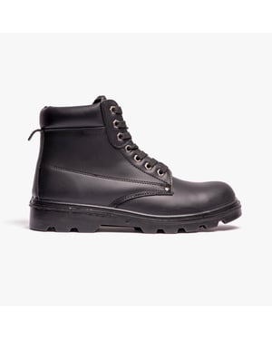 Grafters M569A Unisex Leather Safety Boots Black