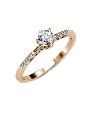 Destiny Ring - Rose Gold och Crystal