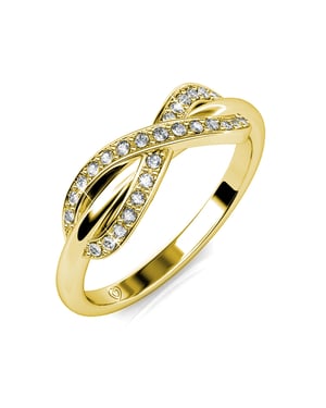 Trist Ring - Goud en Kristal