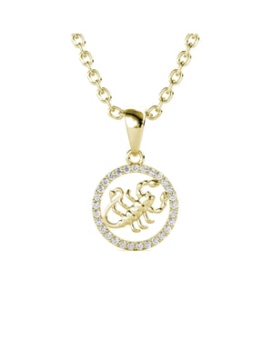 Schorpioen Zodiac Hangers - Goud en Kristal