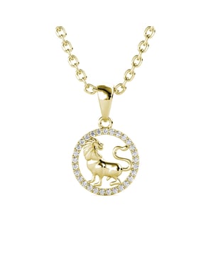 Leo Zodiac-hangers - Goud en kristal