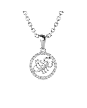 Schorpioen Zodiac Hangers - Zilver en Kristal