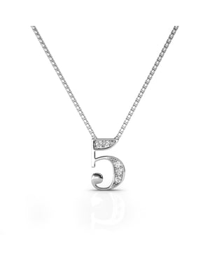 Nummer 5 hangers - Zilver en kristal