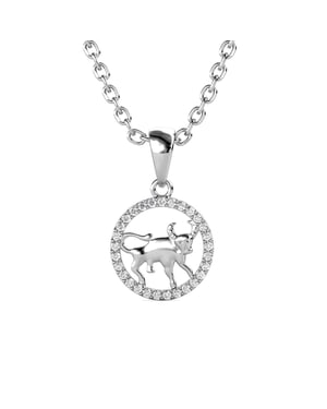 Stier Zodiac Hangers - Zilver en Kristal