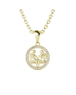 Tweelingen Zodiac Hangers - Goud en Kristal
