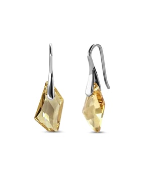 Zilveren ridderoorbellen - zilver en amber