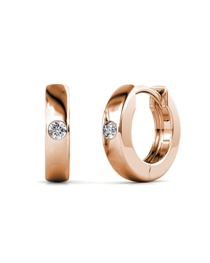 Ringen Oorbellen - Roségoud en Kristal