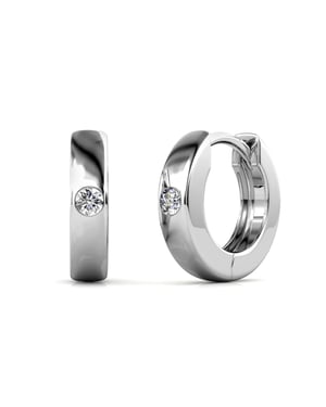 Ringen Oorbellen - Zilver en Kristal