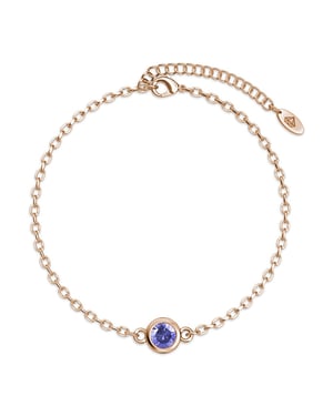 Geboortesteen armbanden - Roségoud en paars