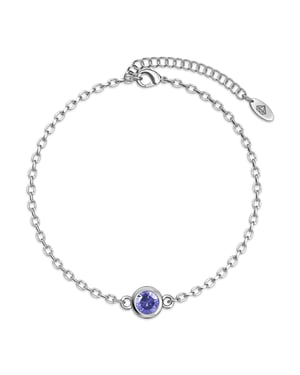 Geboortesteen armbanden - Zilver en paars