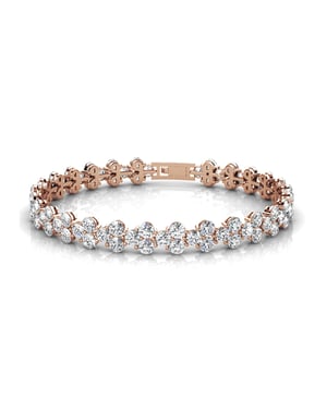 Prinsessenarmbanden - Roségoud en kristal