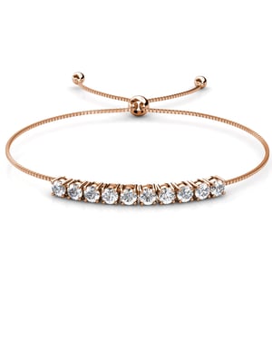 Crystal Mia armbanden - roségoud en kristal