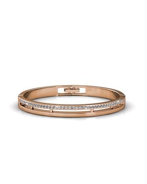 Elegante armbanden - roségoud en kristal