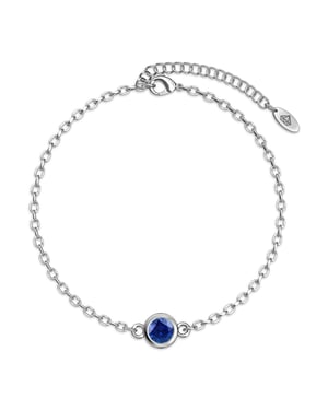 Geboortesteen armbanden - Zilver en Marineblauw