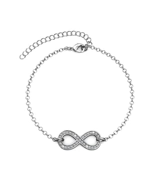 Infinity Eight Armbanden - Zilver en Kristal