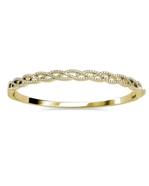 Gevlochten armbanden - Goud en kristal