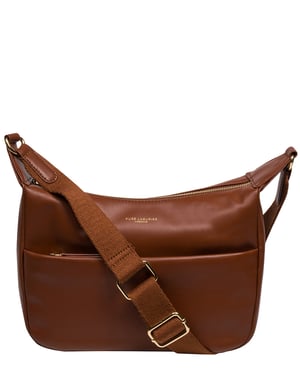 'Leonara' Caramel Leather Cross Body Bag