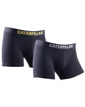 CAT BOXER SHORTS Mens Cotton 2 Pack Underwear Black