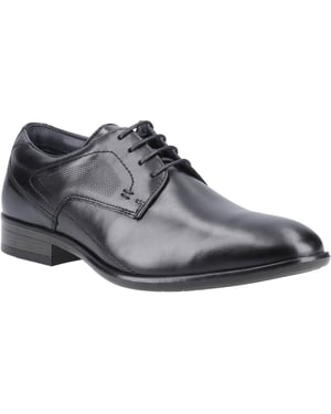 Pod Carl Leren Heren Zwarte Veterschoenen