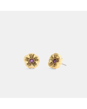 Tea Rose Stone Stud Earrings