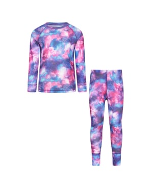 Mountain Warehouse Barn/Barn Talus Galaxy Base Layer Set (Mörklila)