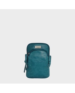 'SARAH' Vintage Natural Grain Leather Mini Crossbody Bag