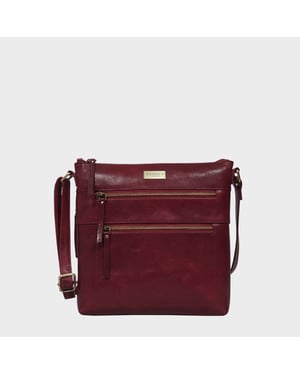 'CORI' Polished Vegetable Tanned Real Leather Crossbody Bag