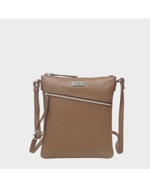 ROSY' Pebble Grain Soft Real Leather Crossbody Bag
