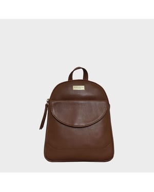 GEORGE' Pebble Grain Mini Leather Backpack