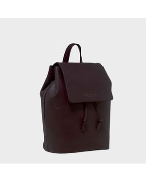 GRACE' Full Grain Leather Flap-over Backpack
