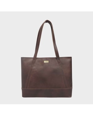 EVELYN' Real Leather Designer Tote Work Bag