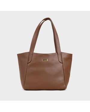 'URBAN TOTE' Pebble Grain Real Leather Work Tote Bag