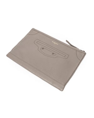 Blackout Zip Clutch Handbag