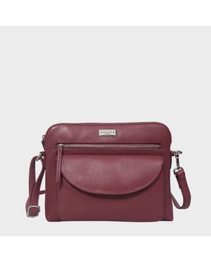 'JEAN' Soft Pebble Grain Real Leather Crossbody Bag