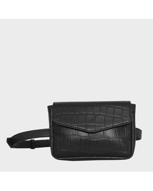 CAMELLA' Croc Leather Bum Belt Waist Festival Bag